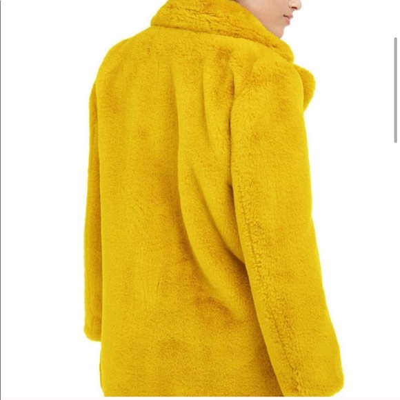 New Apparis Eloise Faux-Fur Coat, Yellow - Picture 2 of 9